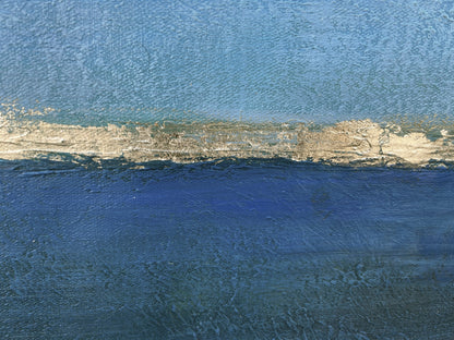 Tranquil Ocean Horizon Oil Painting for Serene Home Decor