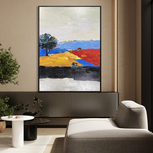 Vibrant Seabeach Landscape Painting from China - Colorful Coastal Wall Art