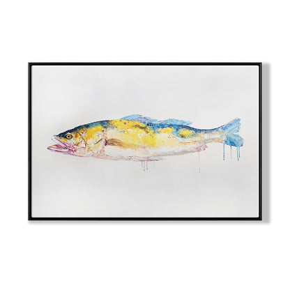 Vibrant Oil Painting of a Majestic Fish for Coastal Home Decor