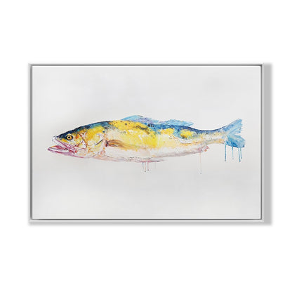 Vibrant Oil Painting of a Majestic Fish for Coastal Home Decor