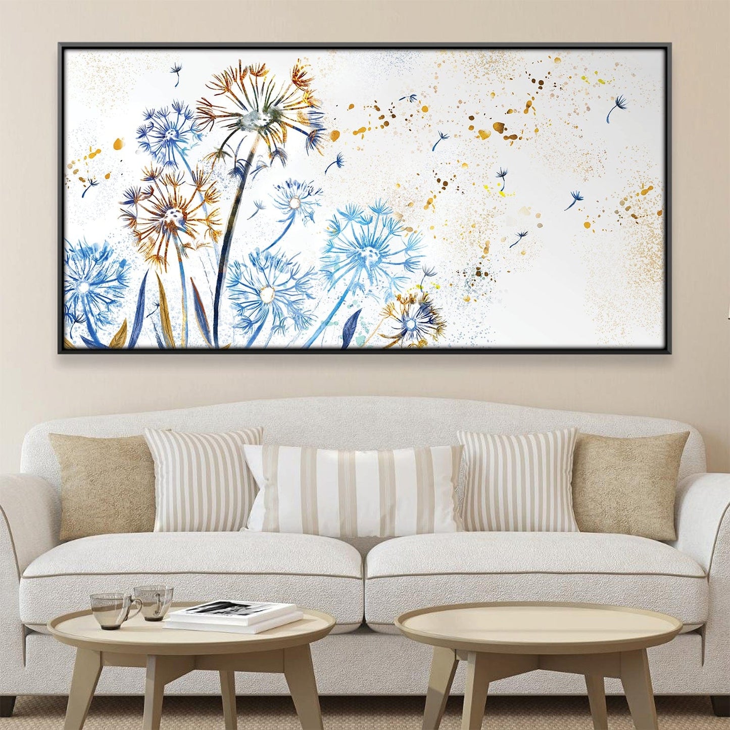 Whimsical Floral Breeze Oil Painting on Canvas for Modern Home Decor