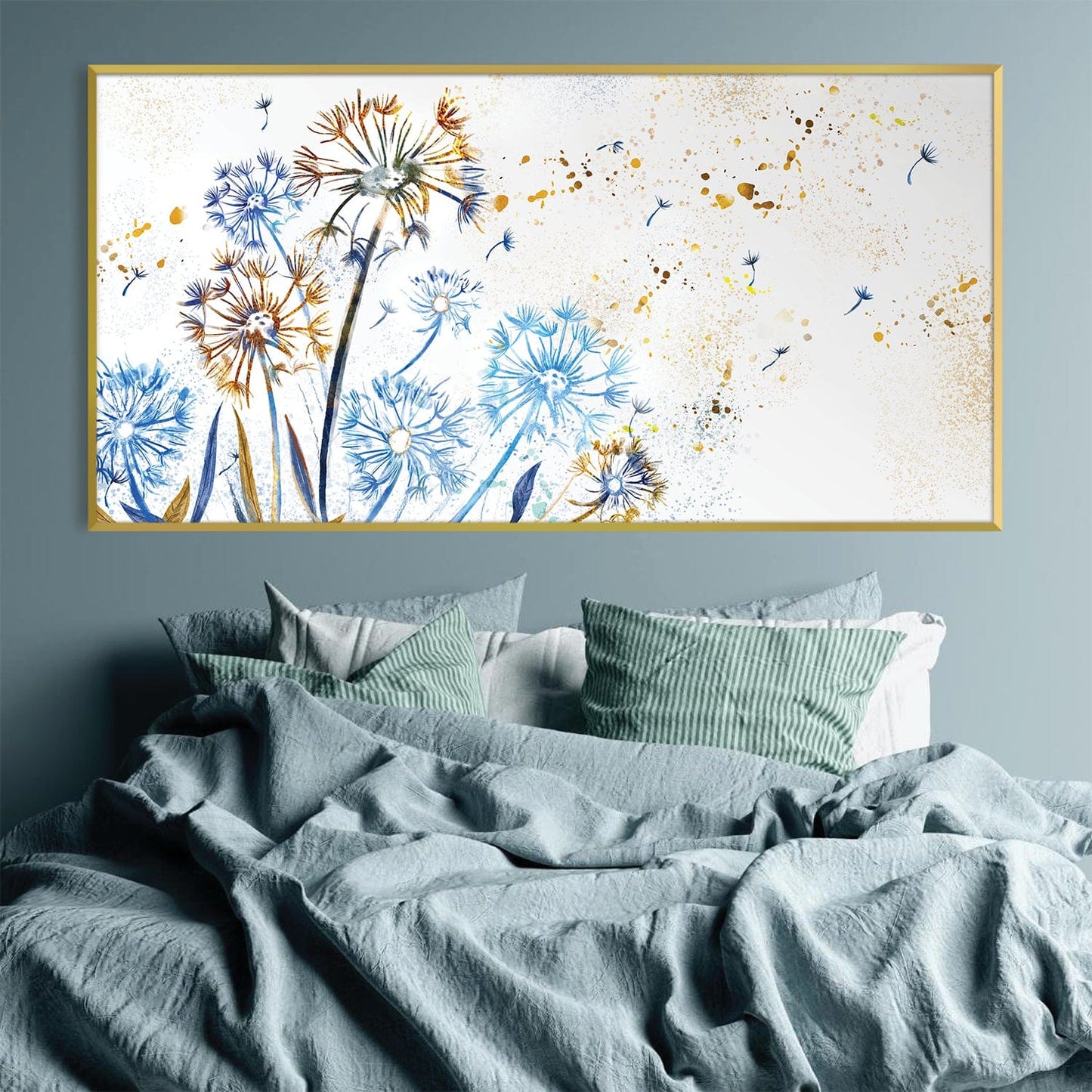 Whimsical Floral Breeze Oil Painting on Canvas for Modern Home Decor