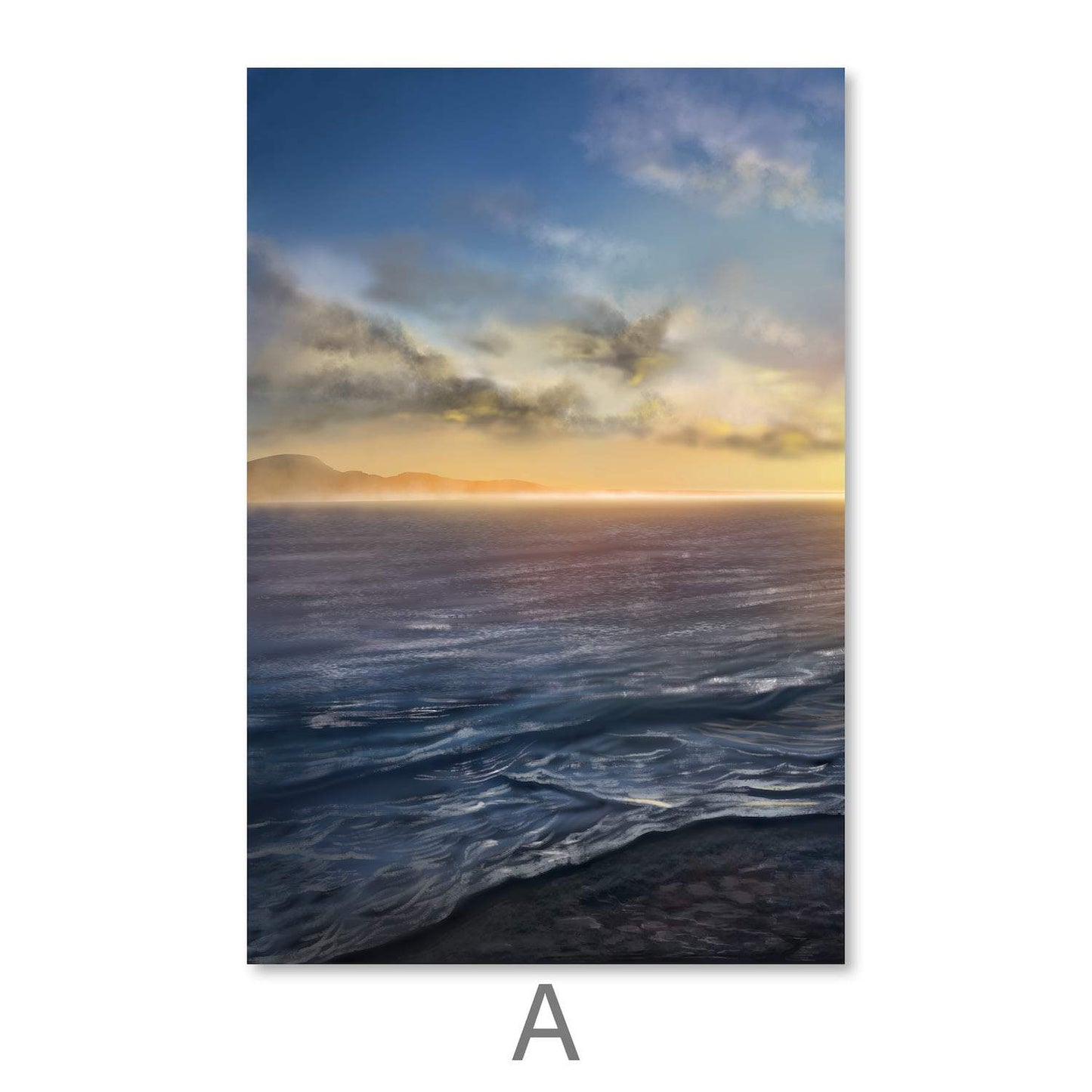 Tranquil Ocean Sunset Triptych Canvas Art for Serene Home Decor