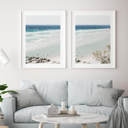 Coastal Serenity - Abstract Oil Paintings of Rainbow Bay Beach