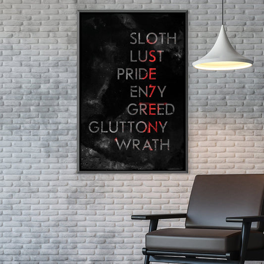 Seven Deadly Sins Art Print - Unique Canvas Wall Decor for Modern Homes