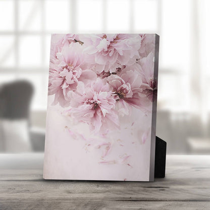 Delicate Pink Floral Oil Painting for Elegant Home Décor