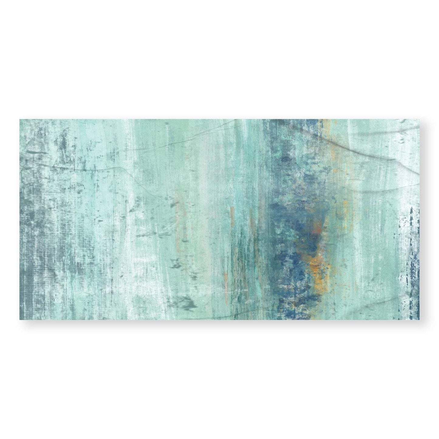 Tranquil Turquoise Abstract Oil Painting for Modern Home Decor