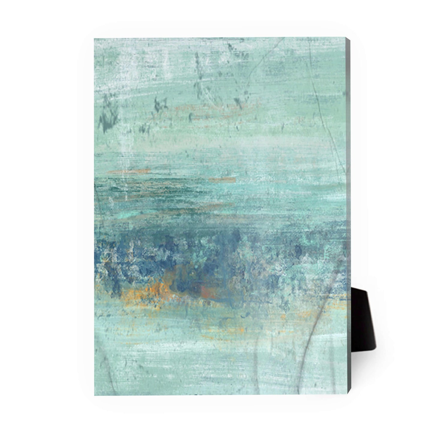 Turquoise Ocean Serenity Abstract Oil Painting for Home Decor