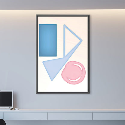 Abstract Geometric Shapes Oil Painting for Modern Home Decor