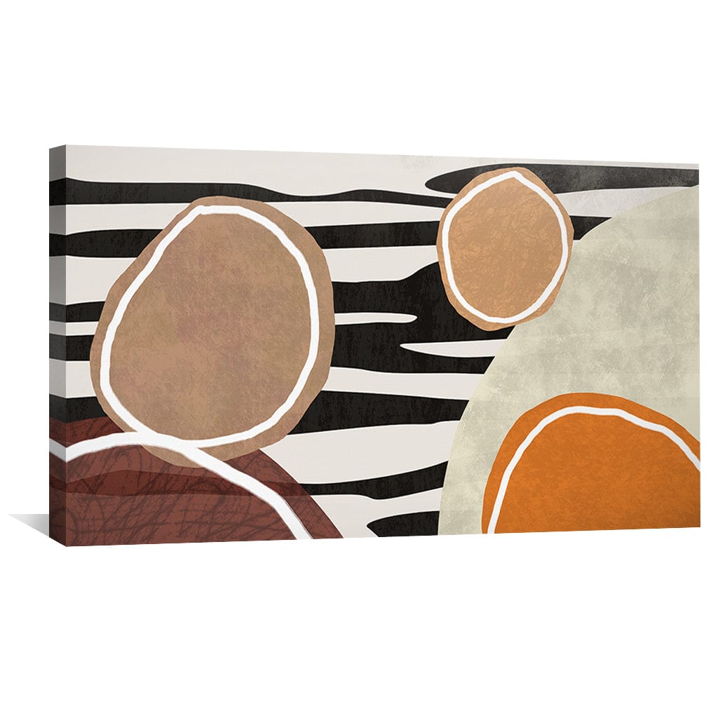 Abstract Geometric Canvas Art - Modern Shapes and Earthy Tones for Stylish Decor