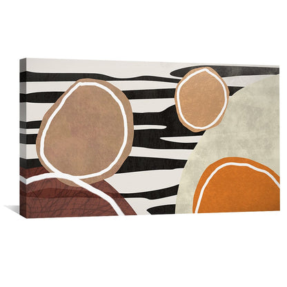 Abstract Geometric Canvas Art - Modern Shapes and Earthy Tones for Stylish Decor