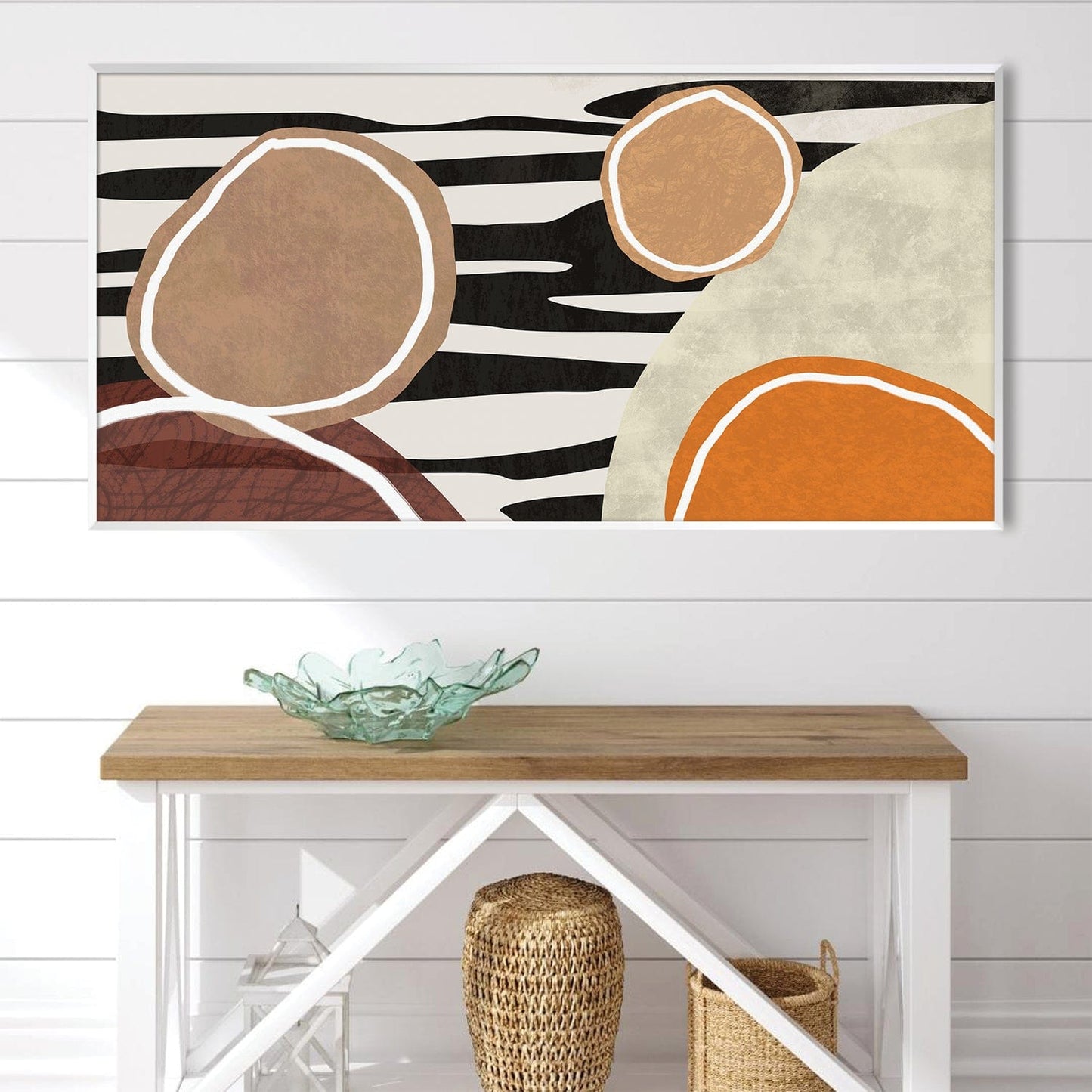 Abstract Geometric Canvas Art - Modern Shapes and Earthy Tones for Stylish Decor