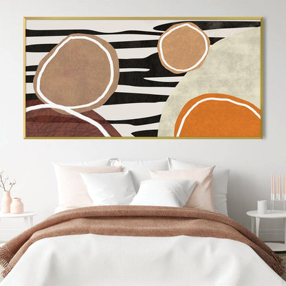 Abstract Geometric Canvas Art - Modern Shapes and Earthy Tones for Stylish Decor