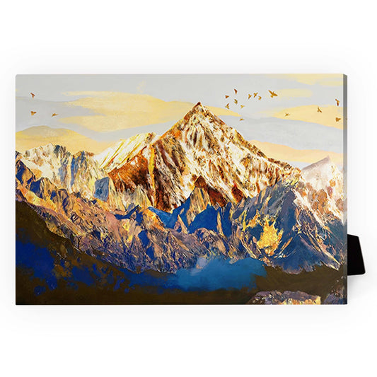 Majestic Mountain Landscape Oil Painting for Home Decor