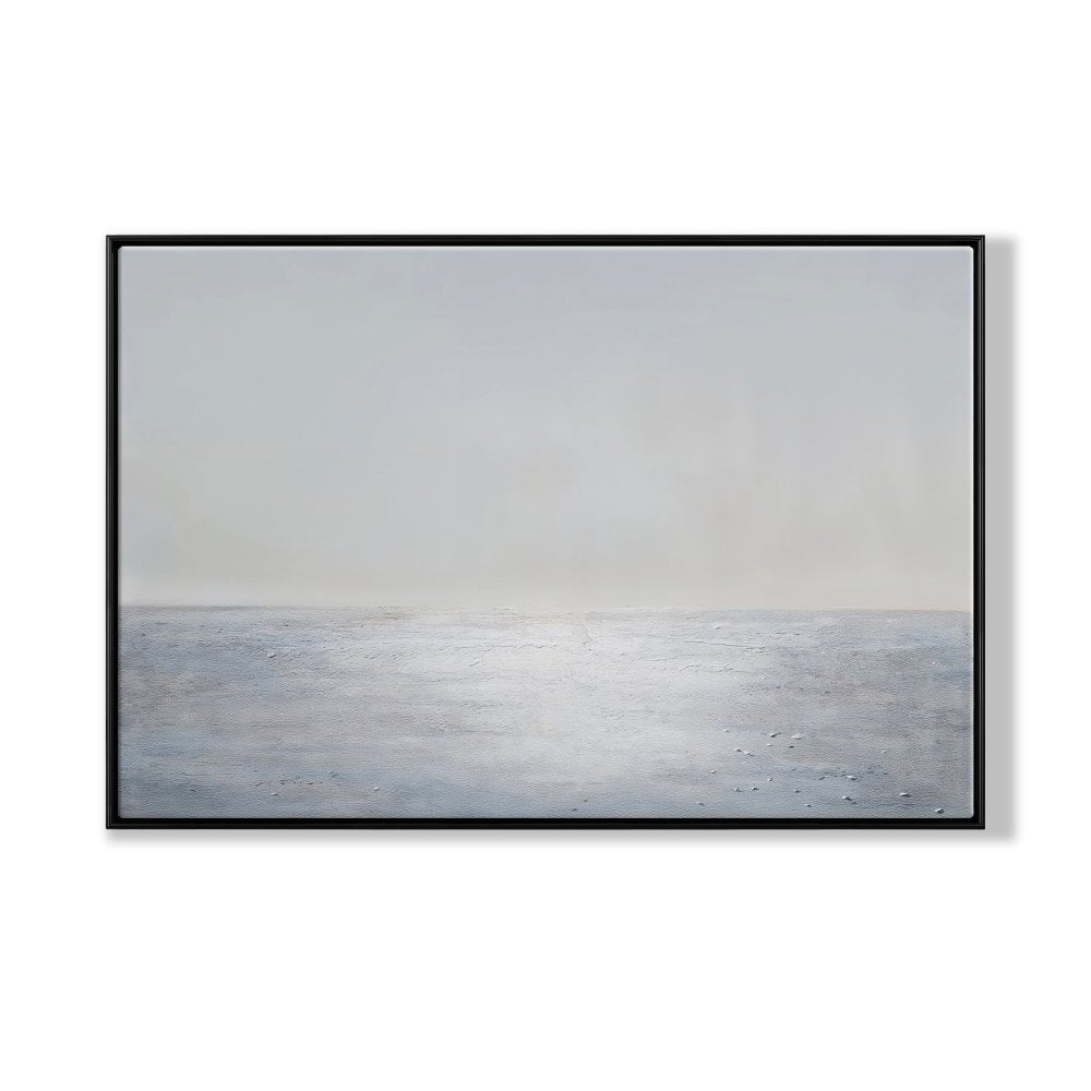 Tranquil Ocean Horizon: Serene Oil Painting for Calm Home Décor