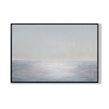 Tranquil Ocean Horizon: Serene Oil Painting for Calm Home Décor