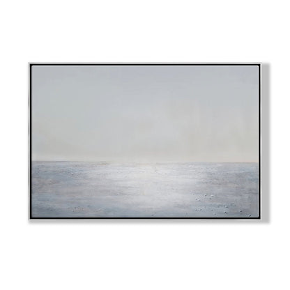 Tranquil Ocean Horizon: Serene Oil Painting for Calm Home Décor