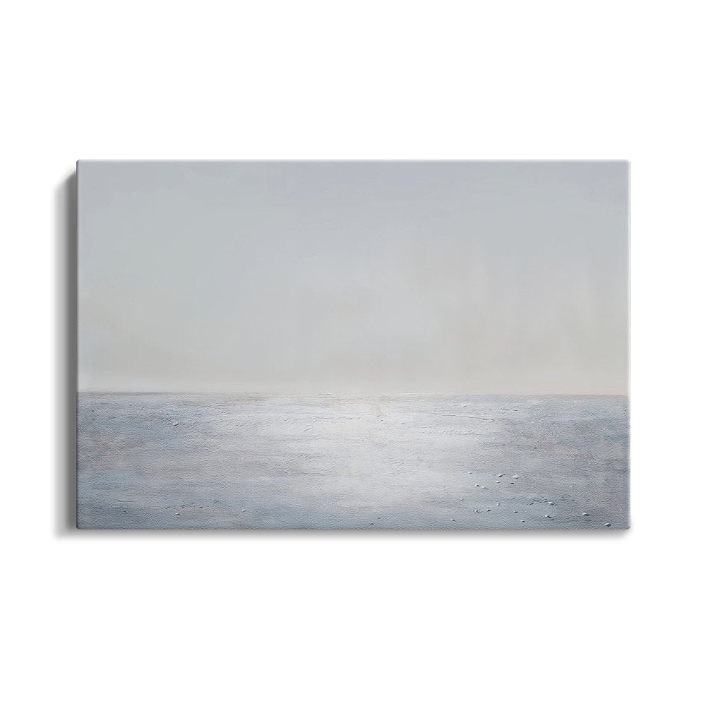 Tranquil Ocean Horizon: Serene Oil Painting for Calm Home Décor