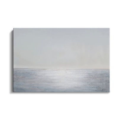 Tranquil Ocean Horizon: Serene Oil Painting for Calm Home Décor