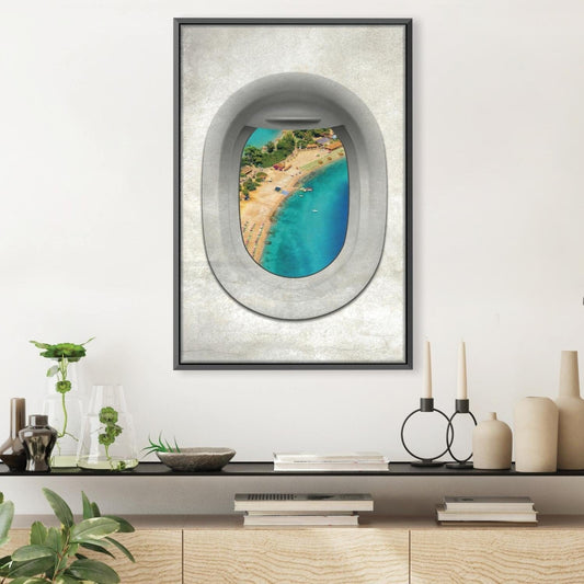 Aerial View of Turkey's Scenic Beach - Stunning Oil Painting for Home Décor