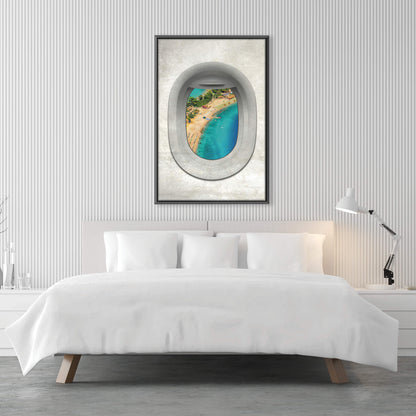 Aerial View of Turkey's Scenic Beach - Stunning Oil Painting for Home Décor