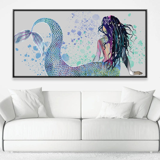 Enchanting Mermaid Oil Painting with Colorful Ocean Spirit