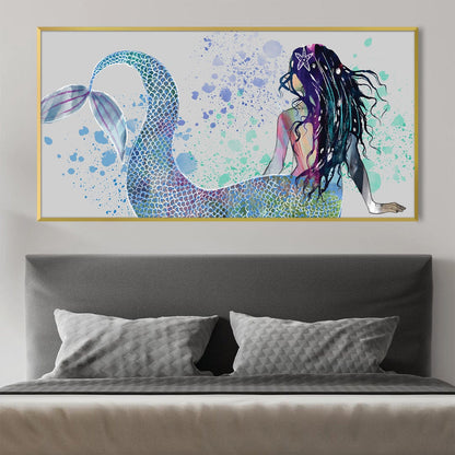 Enchanting Mermaid Oil Painting with Colorful Ocean Spirit