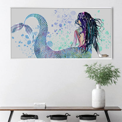 Enchanting Mermaid Oil Painting with Colorful Ocean Spirit