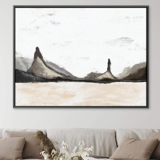 Abstract Mountain Landscape Oil Painting for Modern Home Décor