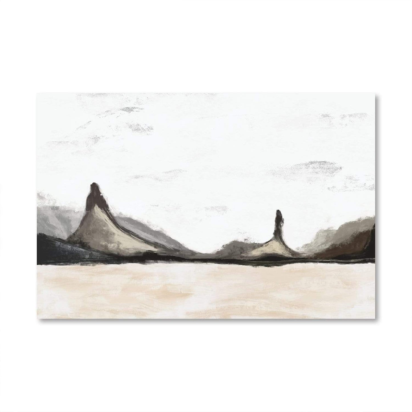 Abstract Mountain Landscape Oil Painting for Modern Home Décor