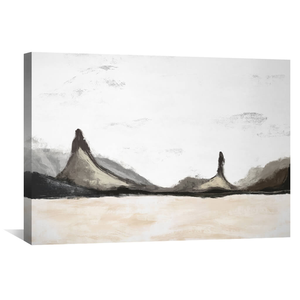 Abstract Mountain Landscape Oil Painting for Modern Home Décor
