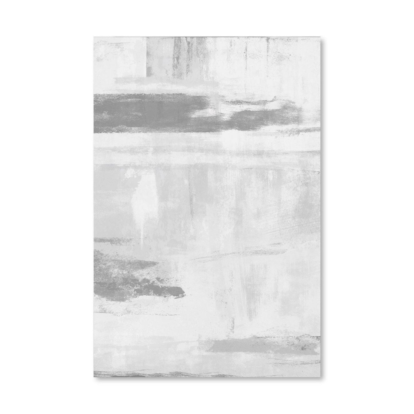 Serene Abstract Grey and White Oil Painting for Modern Home Decor