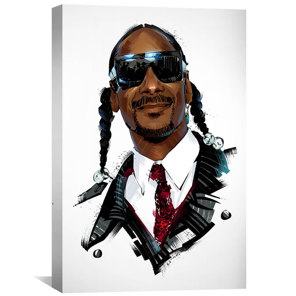 Stylish Portrait of Snoop Dogg - Iconic Hip Hop Art for Modern Decor