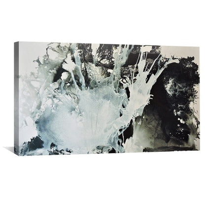 Abstract Ice Flow Oil Painting - Modern Wall Art for Elegant Home Decor