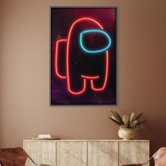 Vibrant Astronaut Neon Oil Painting for Modern Art Decor