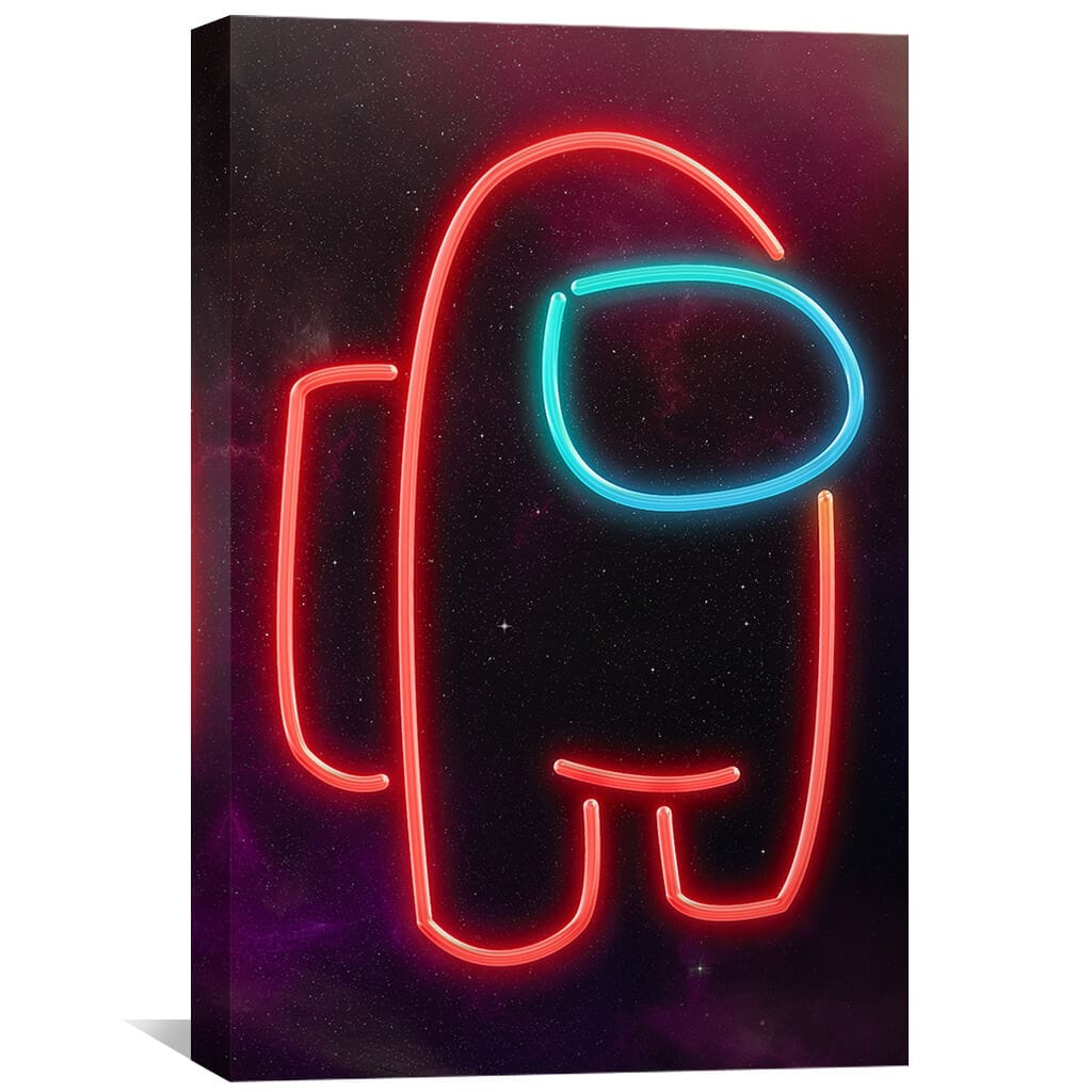 Vibrant Astronaut Neon Oil Painting for Modern Art Decor