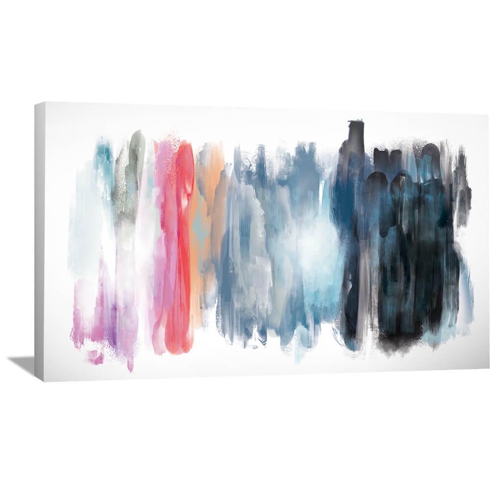 Vibrant Abstract Oil Painting with Colorful Brush Strokes for Modern Decor