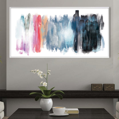 Vibrant Abstract Oil Painting with Colorful Brush Strokes for Modern Decor