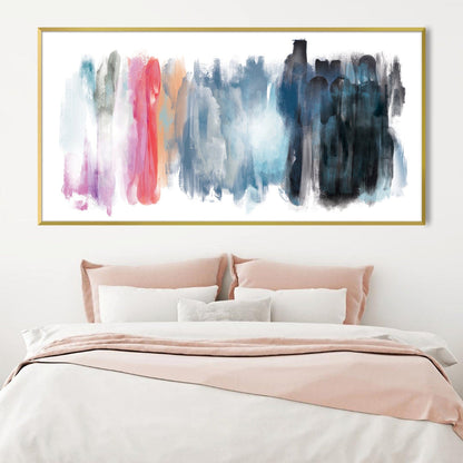 Vibrant Abstract Oil Painting with Colorful Brush Strokes for Modern Decor