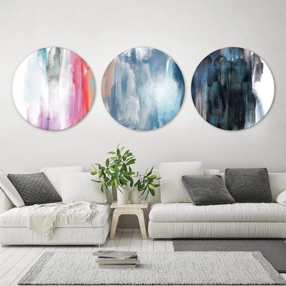 Vibrant Abstract Oil Painting - Round Spectrum Colors for Modern Wall Art