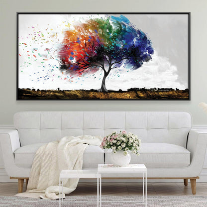 Vibrant Tree of Life Oil Painting for Modern Home Decor