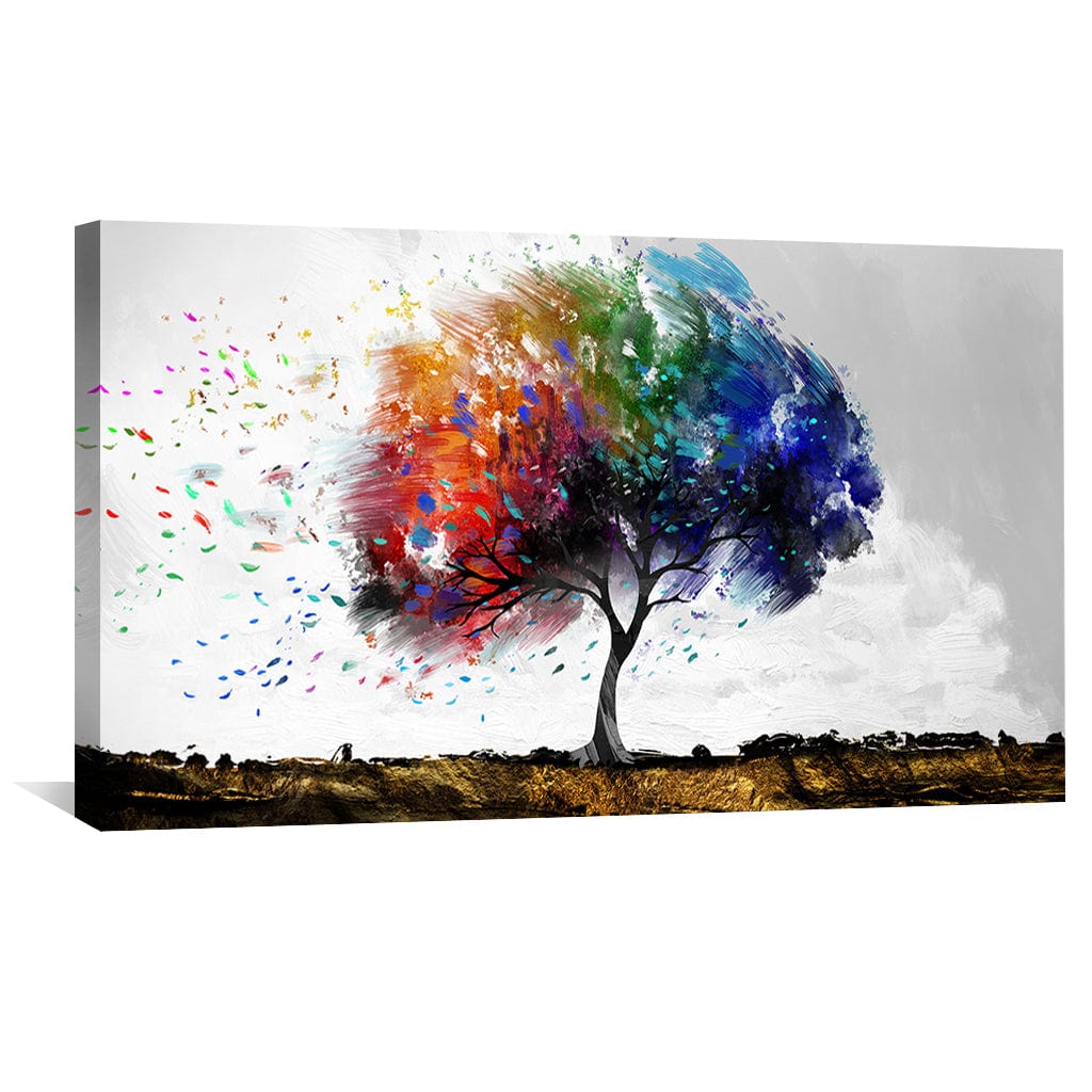 Vibrant Tree of Life Oil Painting for Modern Home Decor