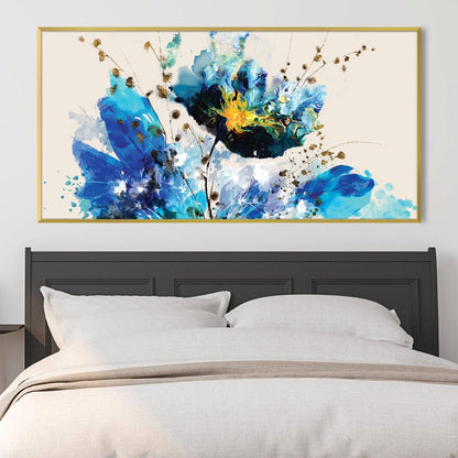 Vibrant Floral Abstract Oil Painting for Modern Home Decor and Spring Aesthetic