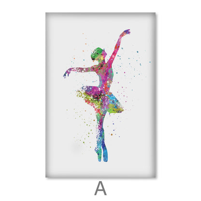 Vibrant Ballet Dancers Abstract Oil Painting for Inspired Home Decor