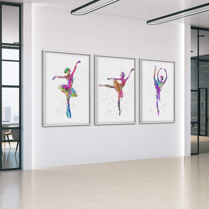 Vibrant Ballet Dancers Abstract Oil Painting for Inspired Home Decor