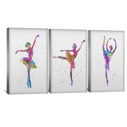 Vibrant Ballet Dancers Abstract Oil Painting for Inspired Home Decor