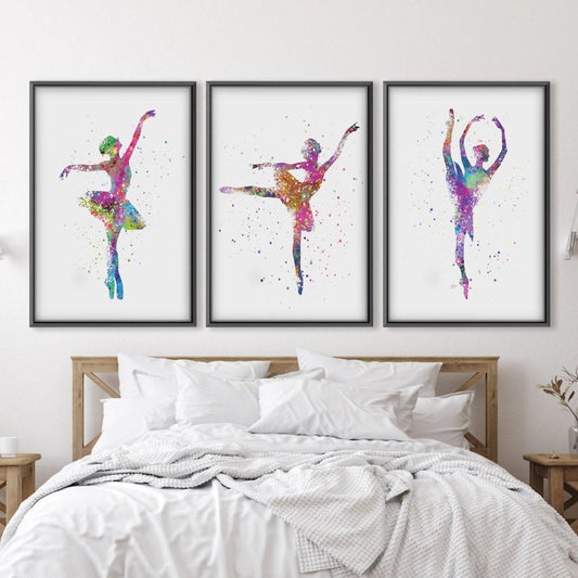 Vibrant Ballet Dancers Abstract Oil Painting for Inspired Home Decor