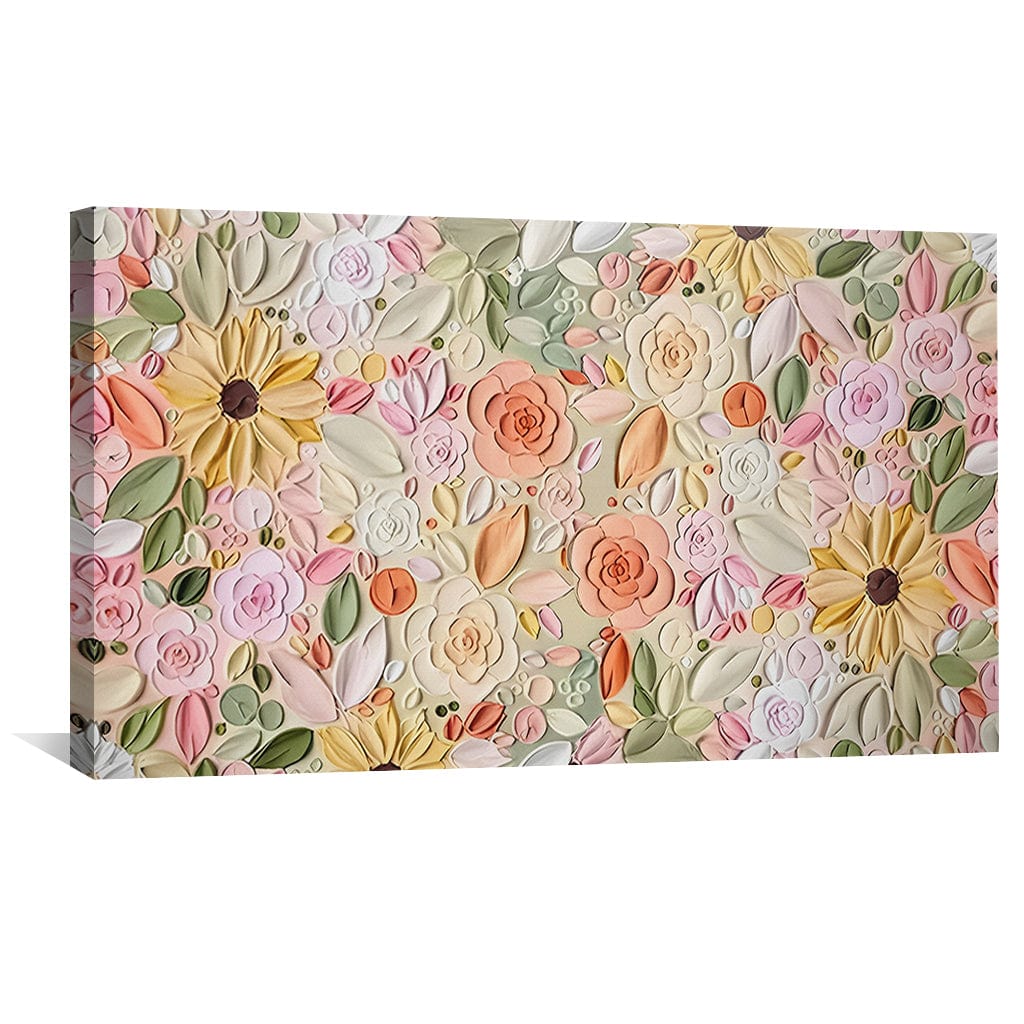 Vibrant Spring Floral Oil Painting for Home Decor and Art Lovers