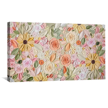Vibrant Spring Floral Oil Painting for Home Decor and Art Lovers