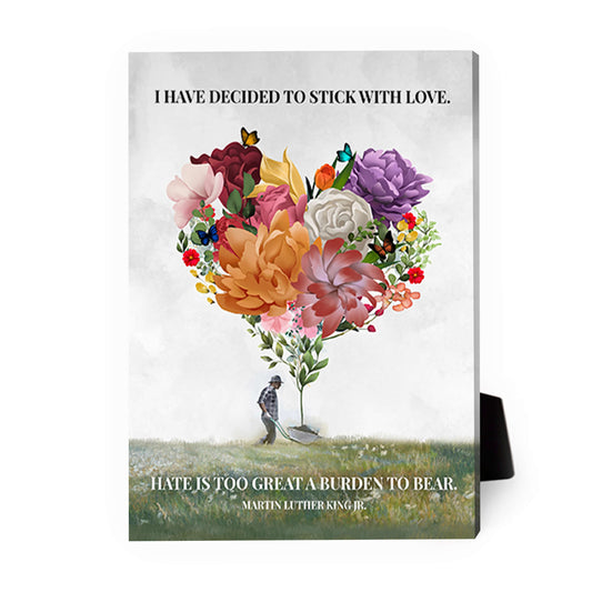 Floral Heart of Love Canvas Art - Inspirational Wall Décor